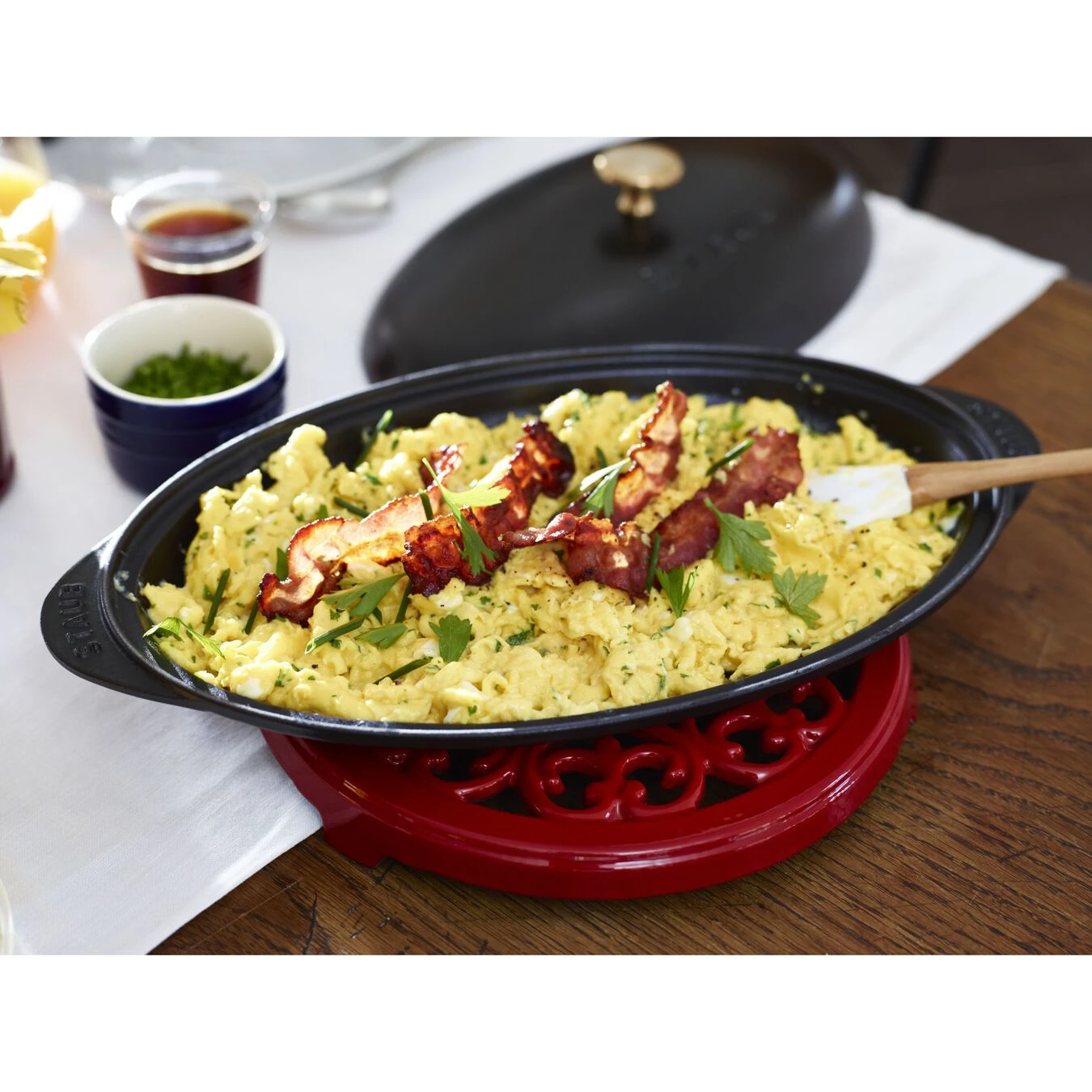 Staub Pirofila Con Coperchio Ovale - 31 Cm, Nero - immagine 5