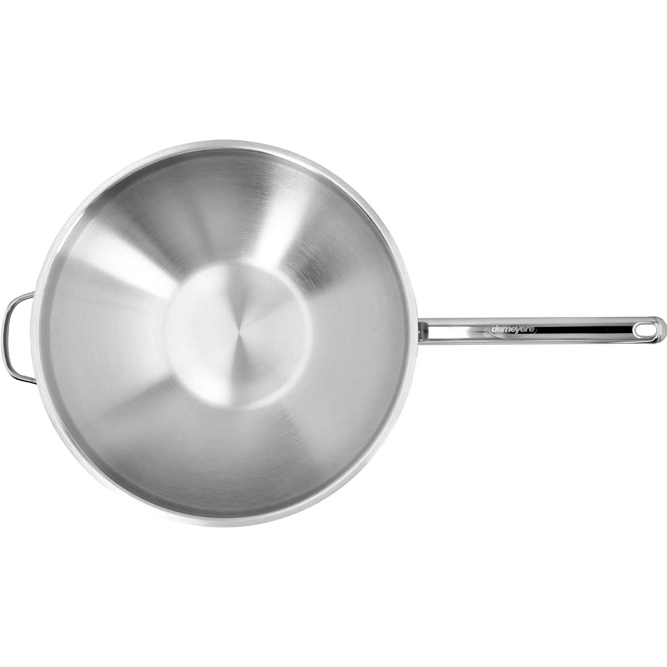 Demeyere Wok Fondo Piatto - 36 Cm, 18/10 Acciaio Inossidabile - immagine 3