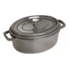 Staub Cocotte Ovale - 27 Cm, Colore Grigio Grafite