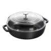 Staub Tegame Con Coperchio In Vetro Rotondo - 24 Cm, Nero