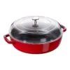 Staub Tegame Con Coperchio In Vetro Rotondo - 24 Cm, Ciliegia