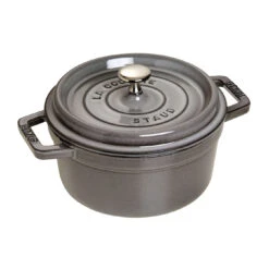 Staub Cocotte Rotonda - 20 Cm, Colore Grigio Grafite