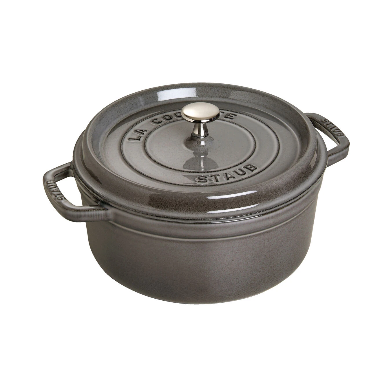 Staub Cocotte Rotonda - 26 Cm, Colore Grigio Grafite