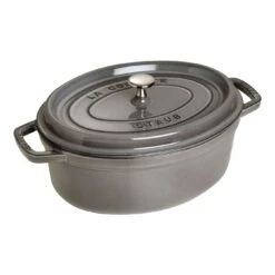 Staub Cocotte Ovale - 31 Cm, Colore Grigio Grafite