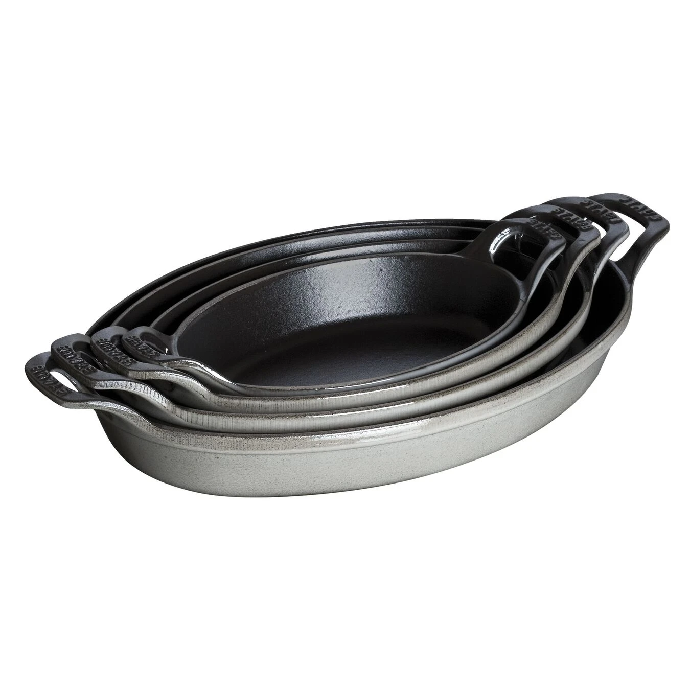 Staub Pirofila Ovale - 21 Cm, Colore Grigio Grafite - immagine 2