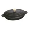 Staub Pirofila Con Coperchio Ovale - 23 Cm, Nero