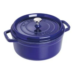Staub Cocotte Rotonda - 22 Cm, Blu Scuro