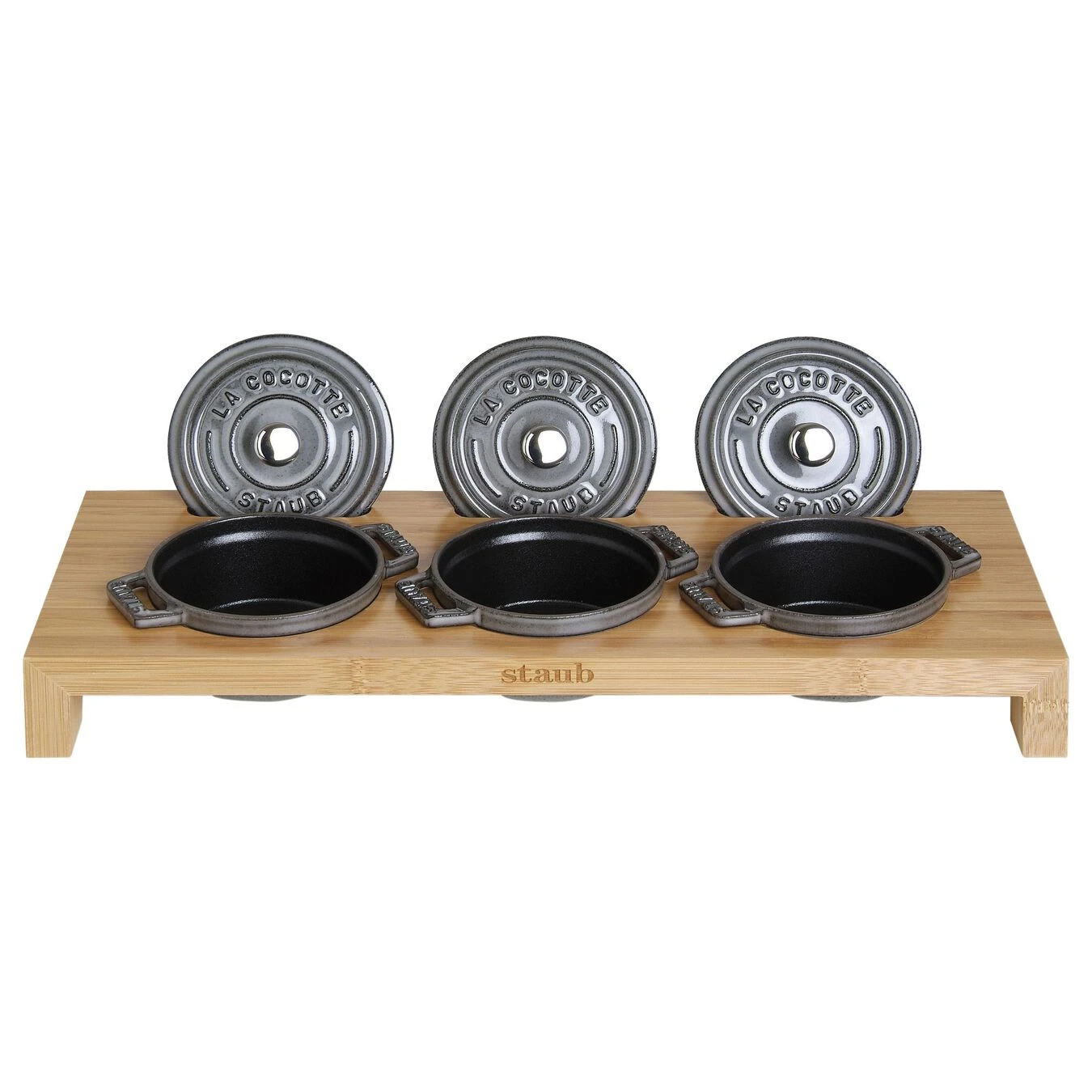 Staub Supporto Rettangolare - 42 Cm X 16 Cm, Bambù - immagine 2