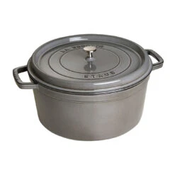 Staub Cocotte Rotonda - 30 Cm, Colore Grigio Grafite