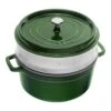 Staub Cocotte Con Cestello A Vapore Rotonda - 26 Cm, Basilico