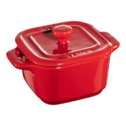 Staub Set Da Cocotte Con Coperchio Quadrata - 2-pz., Ciliegia