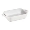 Staub Pirofila Rettangolare - 14 X 11 Cm, Colore Bianco Puro