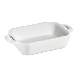 Staub Pirofila Rettangolare - 14 X 11 Cm, Colore Bianco Puro