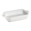 Staub Pirofila Rettangolare - 20 X 16 Cm, Colore Bianco Puro