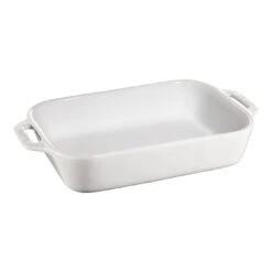 Staub Pirofila Rettangolare - 27 X 20 Cm, Colore Bianco Puro