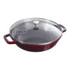 Staub Wok Con Coperchio In Vetro Rotondo - 30 Cm, Granatina