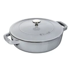 Staub Tegame Chistera Rotondo - 24 Cm, Grigio Grafite