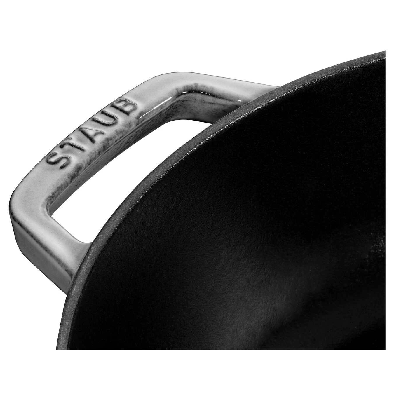Staub Tegame Chistera Rotondo - 24 Cm, Grigio Grafite - immagine 5