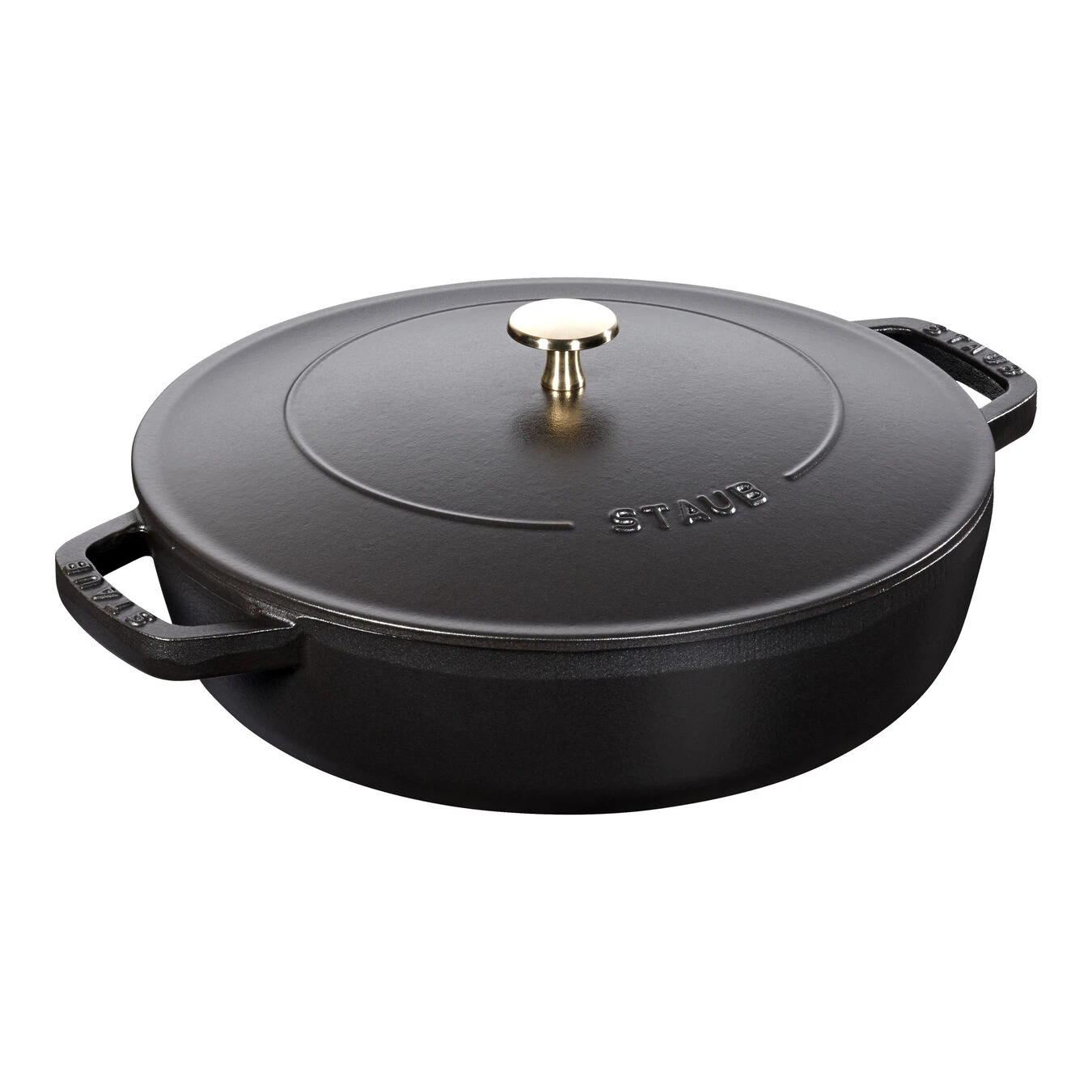 Staub Tegame Chistera Rotondo - 28 Cm, Nero