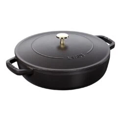 Staub Tegame Chistera Rotondo - 24 Cm, Nero