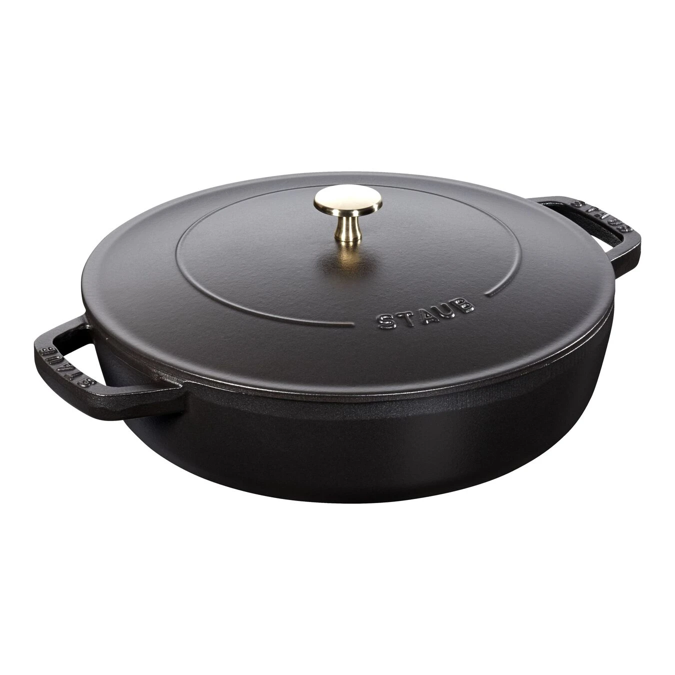 Staub Tegame Chistera Rotondo - 24 Cm, Nero