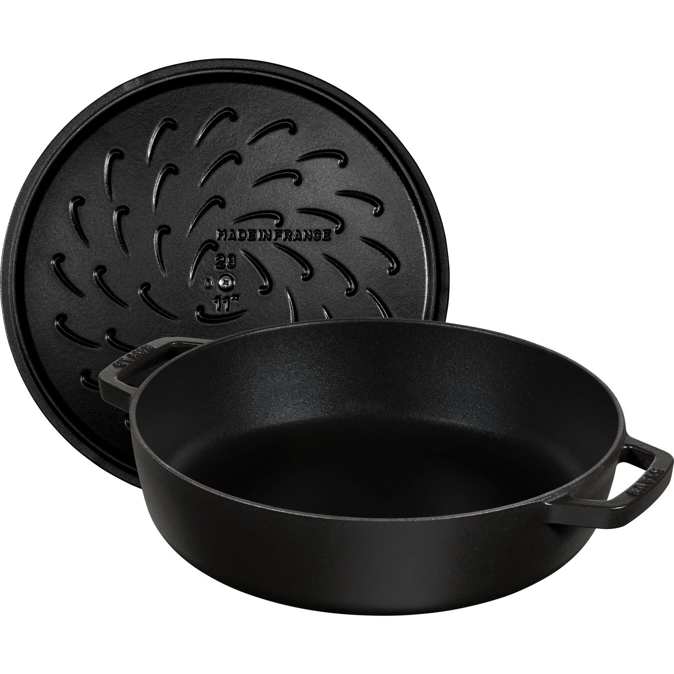 Staub Tegame Chistera Rotondo - 24 Cm, Nero - immagine 6