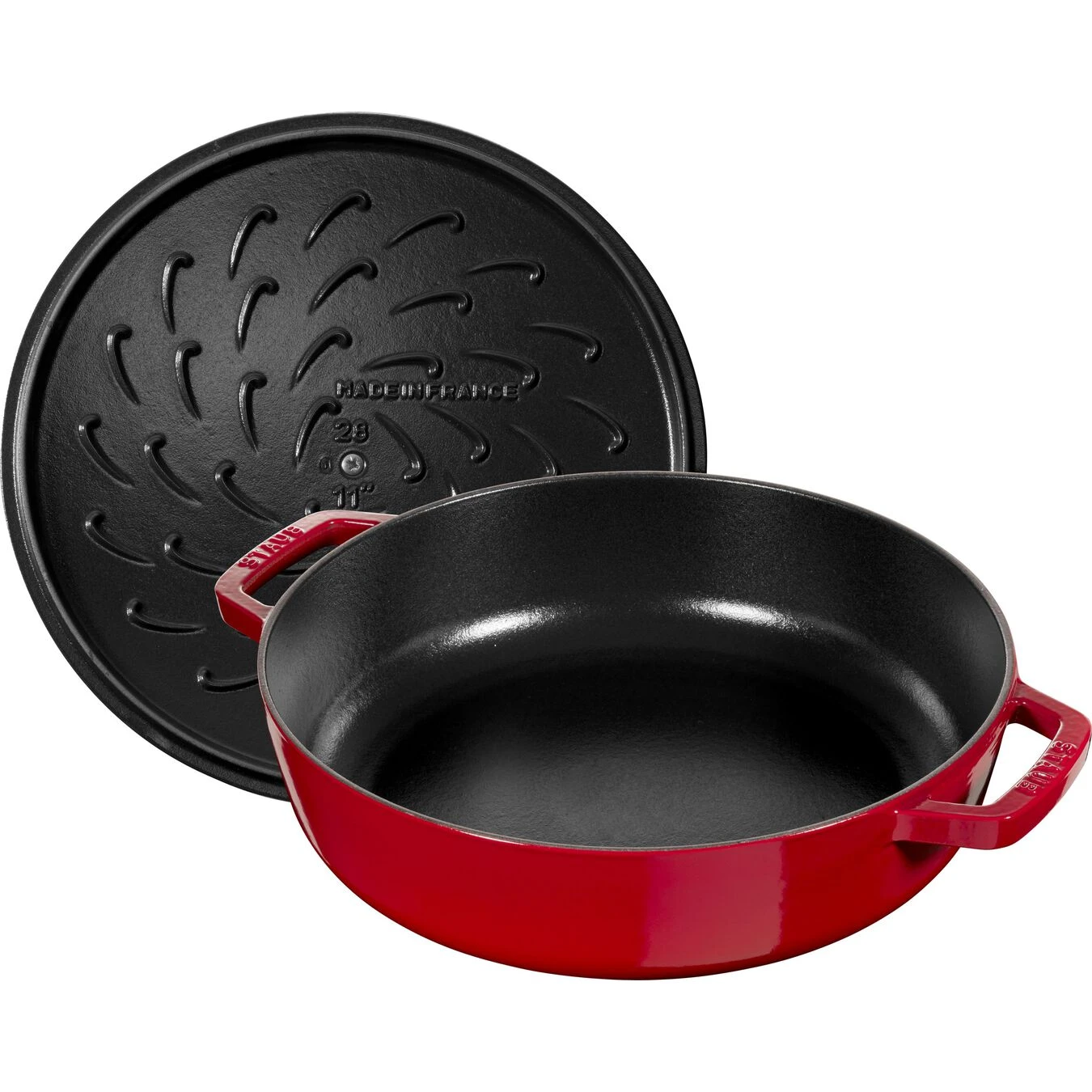 Staub Tegame Chistera Rotondo - 28 Cm, Ciliegia - immagine 4