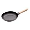 Staub Padella Con Manico In Legno - 24 Cm, Ghisa, Black Matt