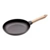Staub Padella Con Manico In Legno - 26 Cm, Ghisa, Black Matt