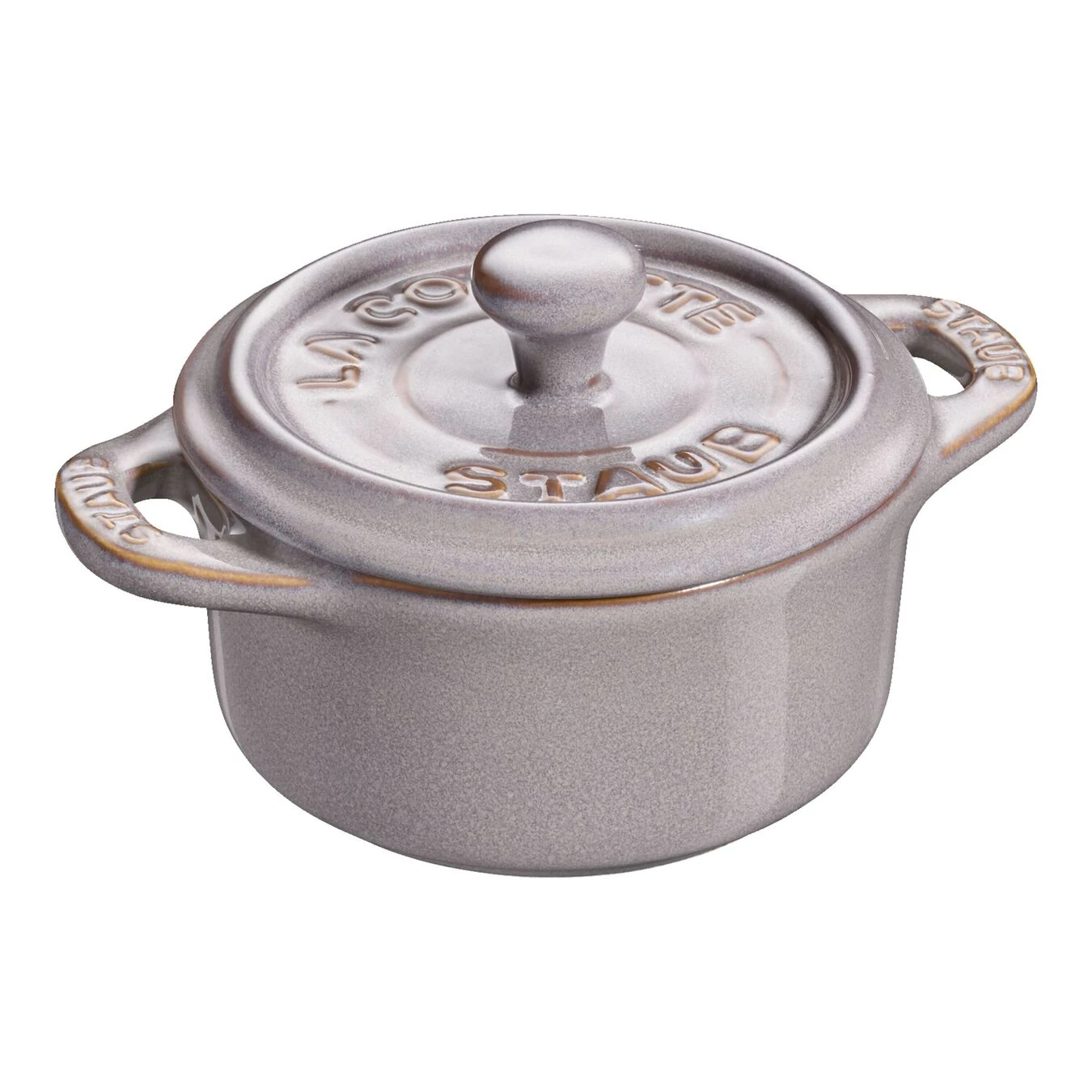 Staub Mini Cocotte Rotonda - 10 Cm, Grigio Antico