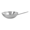 Demeyere Wok Fondo Piatto - 30 Cm, 18/10 Acciaio Inossidabile