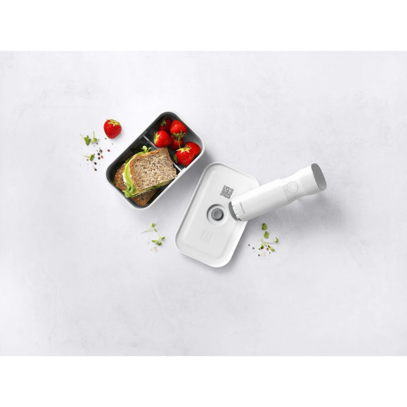 Zwilling Lunch Box Sottovuoto M, Plastica, Bianco-grigio - immagine 5