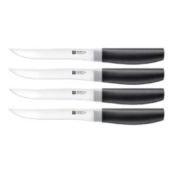 Zwilling Set Da Bistecca Liscio, Nero