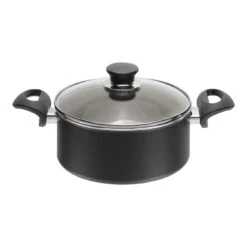 Ballarini Casseruola Con Coperchio In Vetro - 24 Cm, Alluminio, Granitium