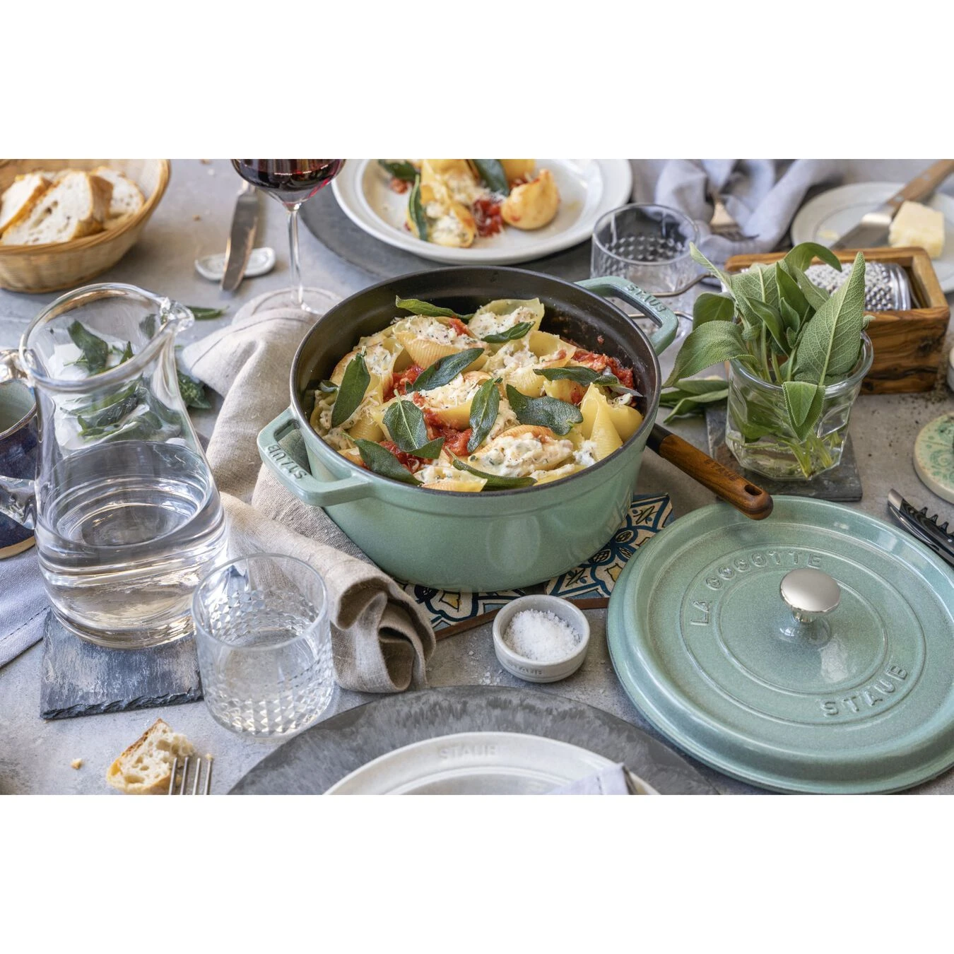 Staub Cocotte Rotonda - 26 Cm, Salvia - immagine 6