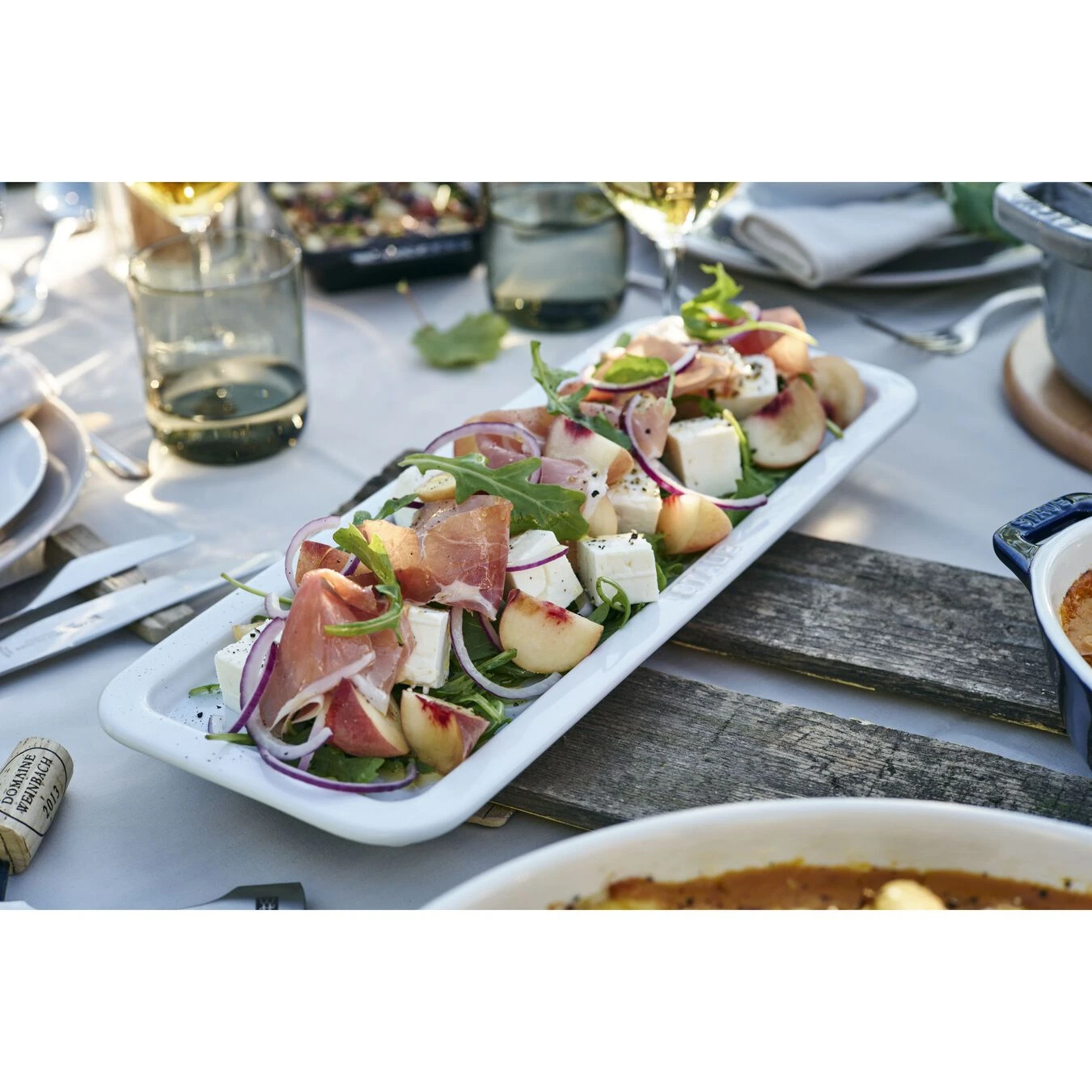 Staub Piatto Da Servizio Rettangolare - 36 Cm X 14 Cm, Bianco Puro - immagine 2