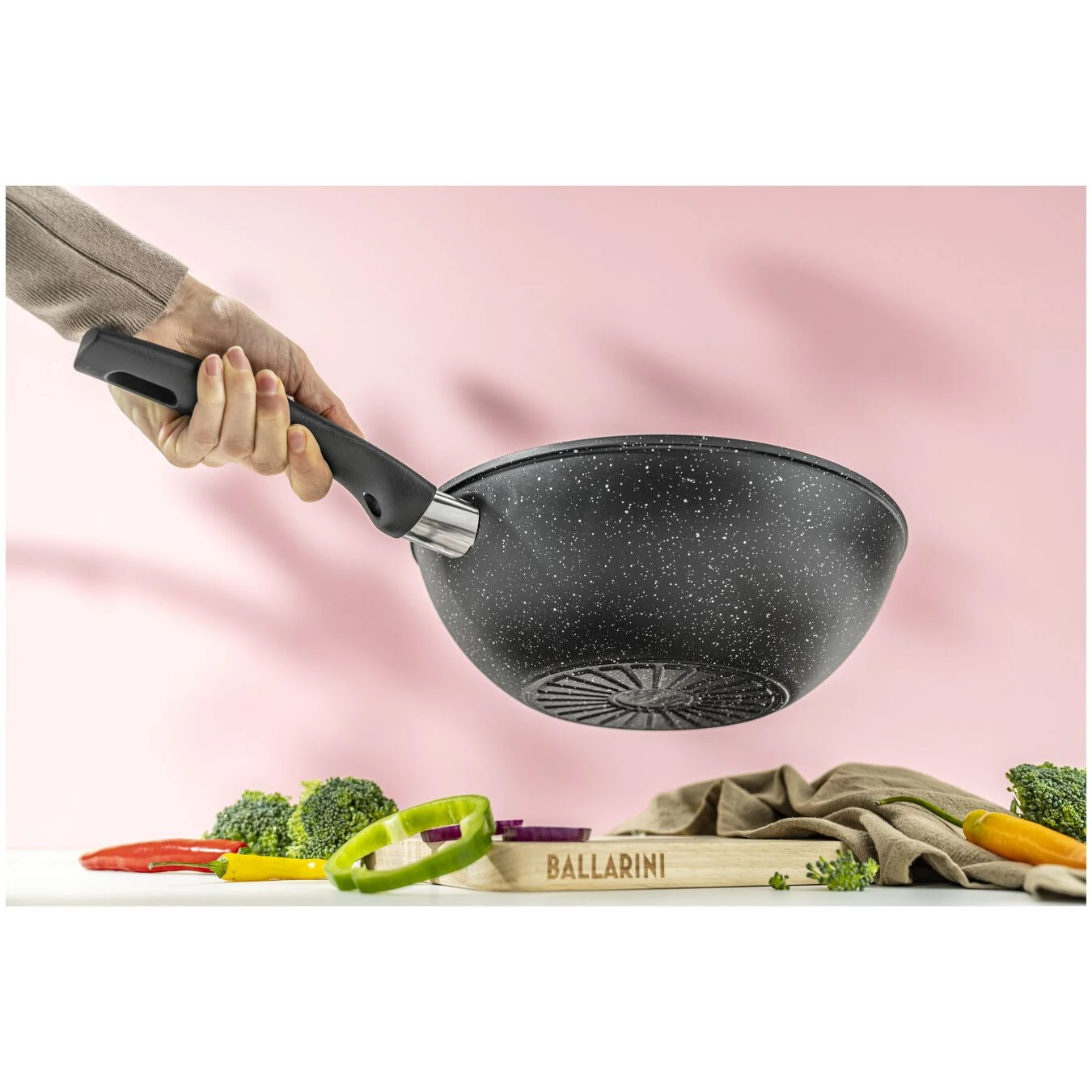 Ballarini Wok - 28 Cm, Alluminio - immagine 5